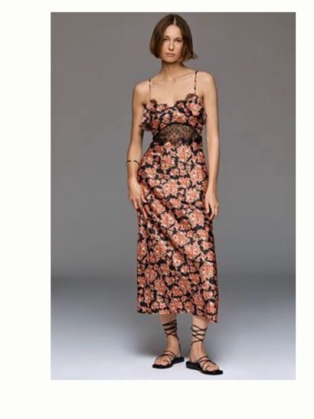 By Anthropologie Sheer Lace Satin
